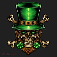 Leprechaun Irish Skull Clover Beanie thumb 2
