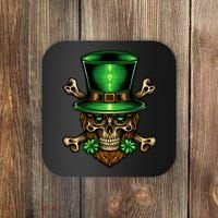 Leprechaun Irish Skull Clover Coaster thumb 0