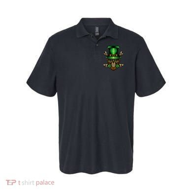 Leprechaun Irish Skull Clover Polo