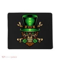 Leprechaun Irish Skull Clover Mousepad thumb 0