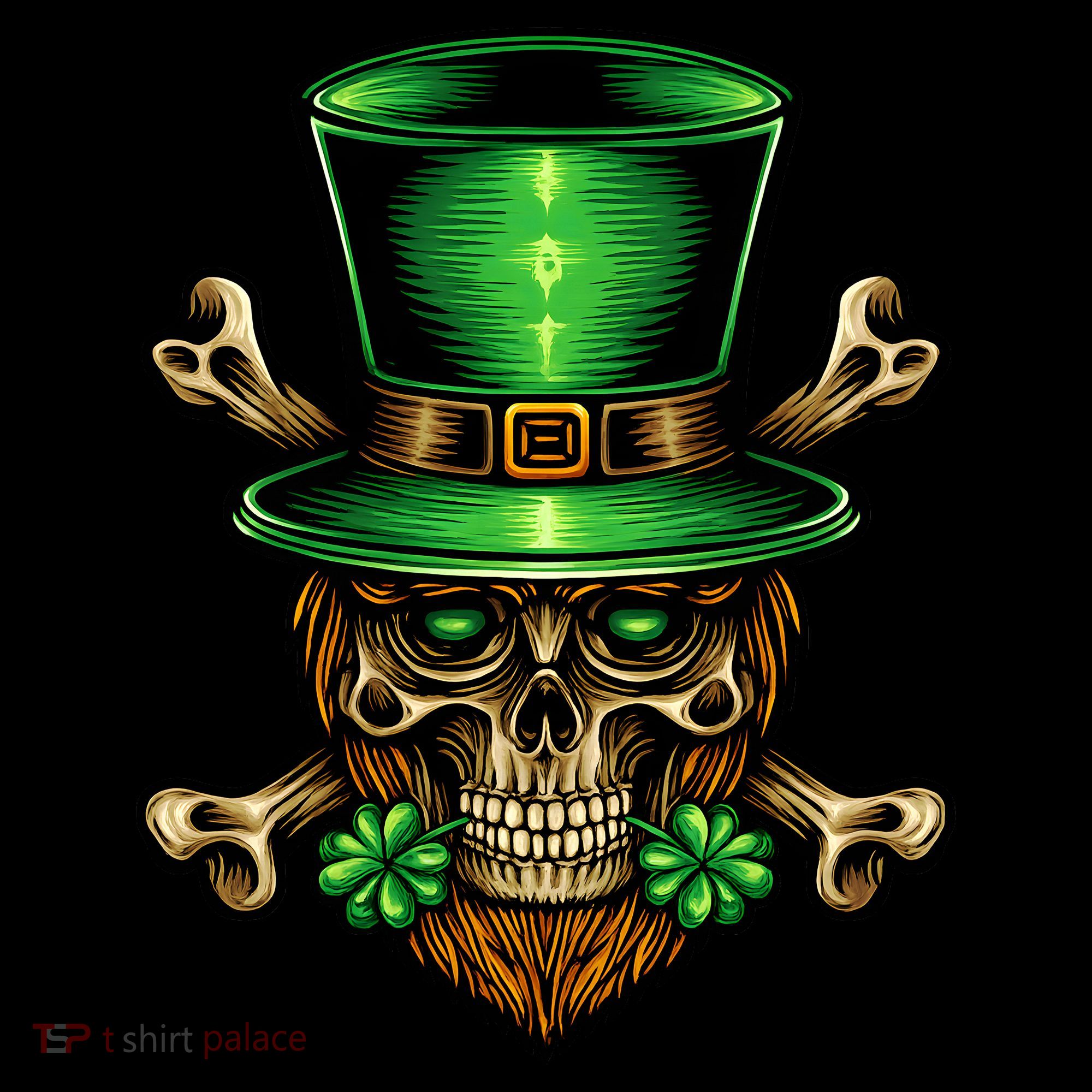 Leprechaun Irish Skull Clover Mousepad