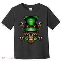 Leprechaun Irish Skull Clover Toddler T-Shirt thumb 0