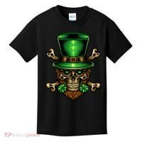 Leprechaun Irish Skull Clover Kids T-Shirt thumb 0