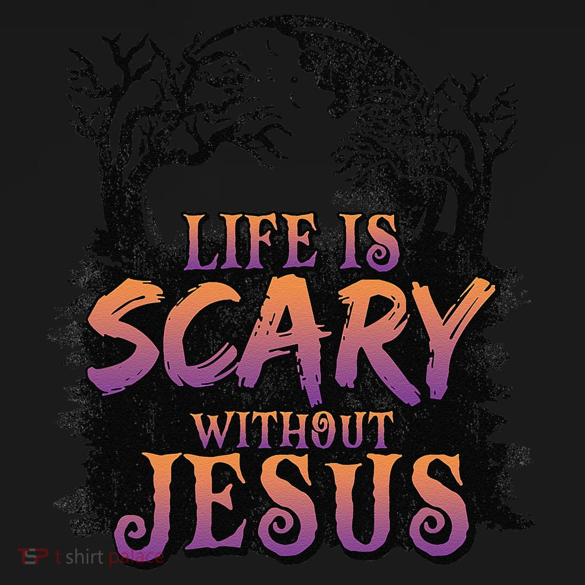 Life Is Scary Without Jesus Funny Halloween Christian Coaster