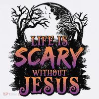 Life Is Scary Without Jesus Funny Halloween Christian Long Sleeve Shirt thumb 2