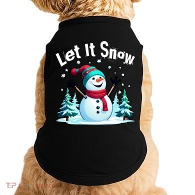 Let It Snow Snowman Doggie Tank