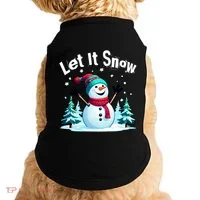 Let It Snow Snowman Doggie Tank thumb 0