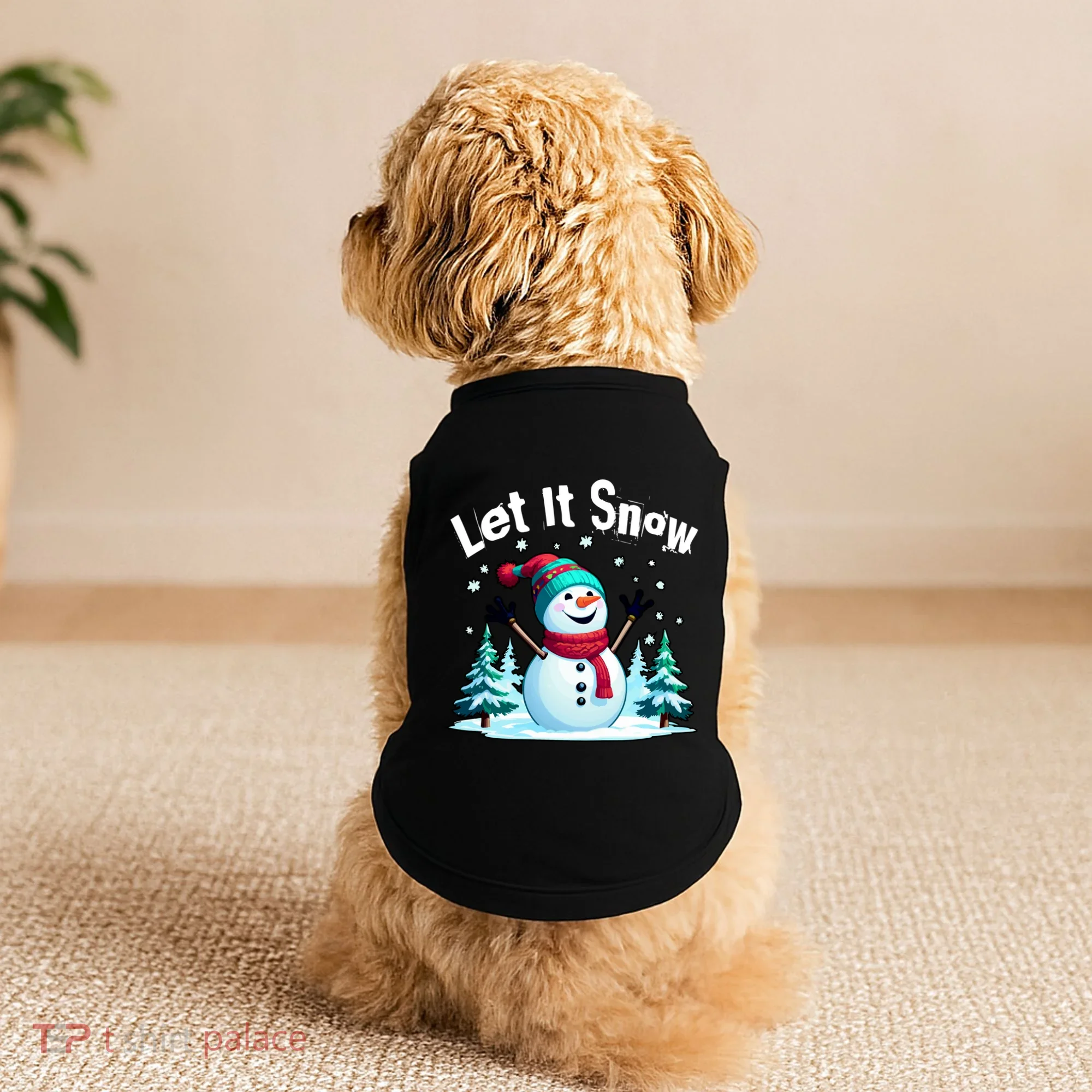 Let It Snow Snowman Doggie Tank