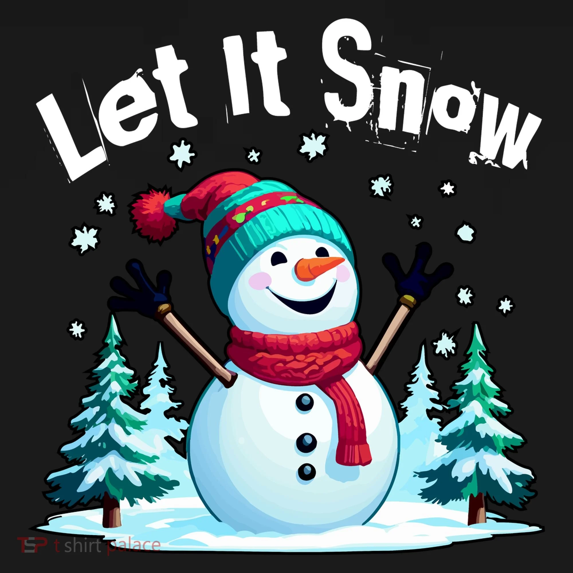 Let It Snow Snowman Doggie Tank