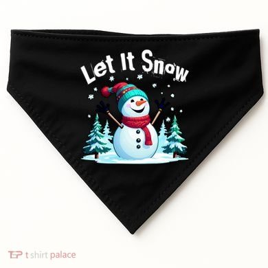 Let It Snow Snowman USA-Made Doggie Bandana