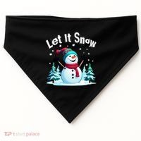 Let It Snow Snowman USA-Made Doggie Bandana thumb 0