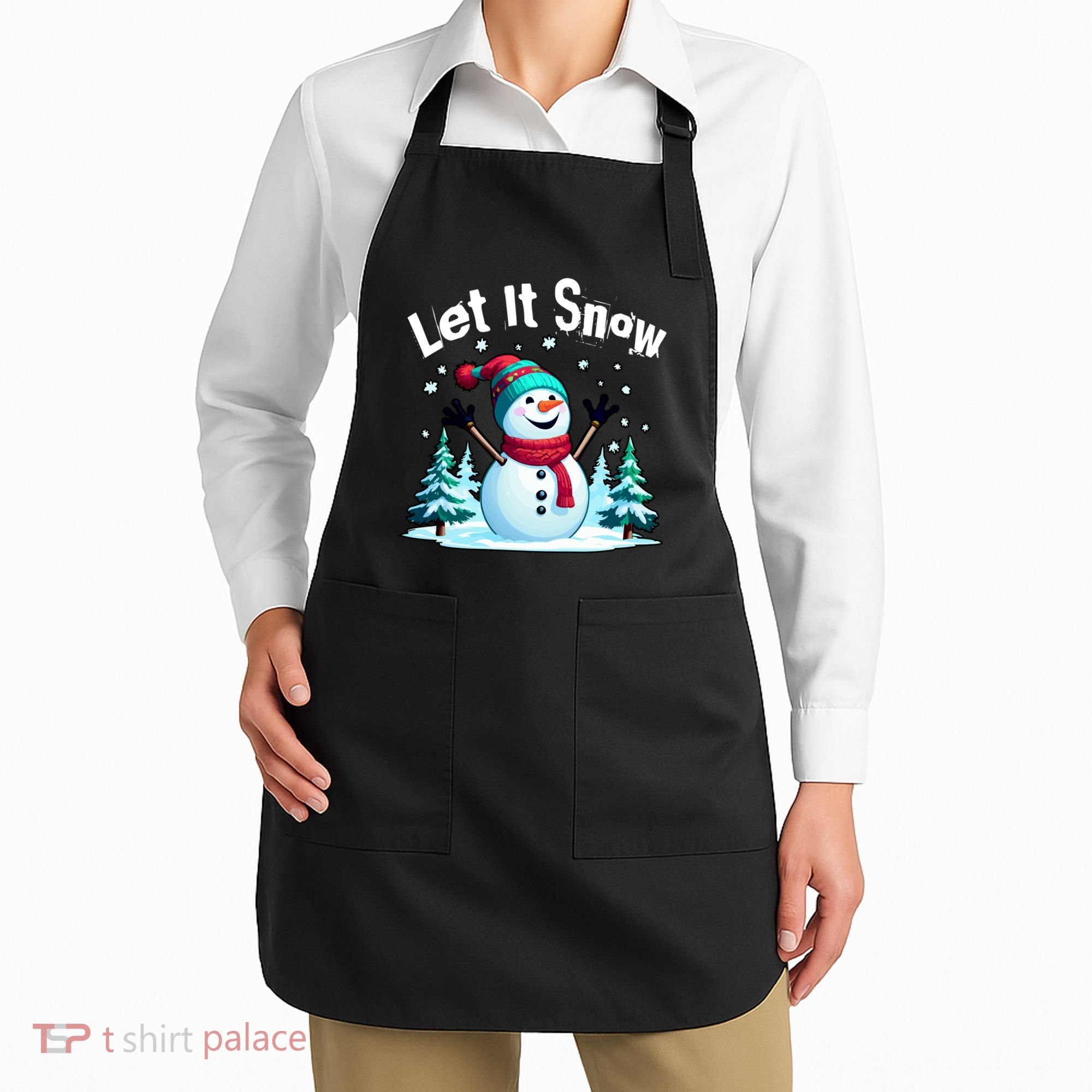 Let It Snow Snowman Apron