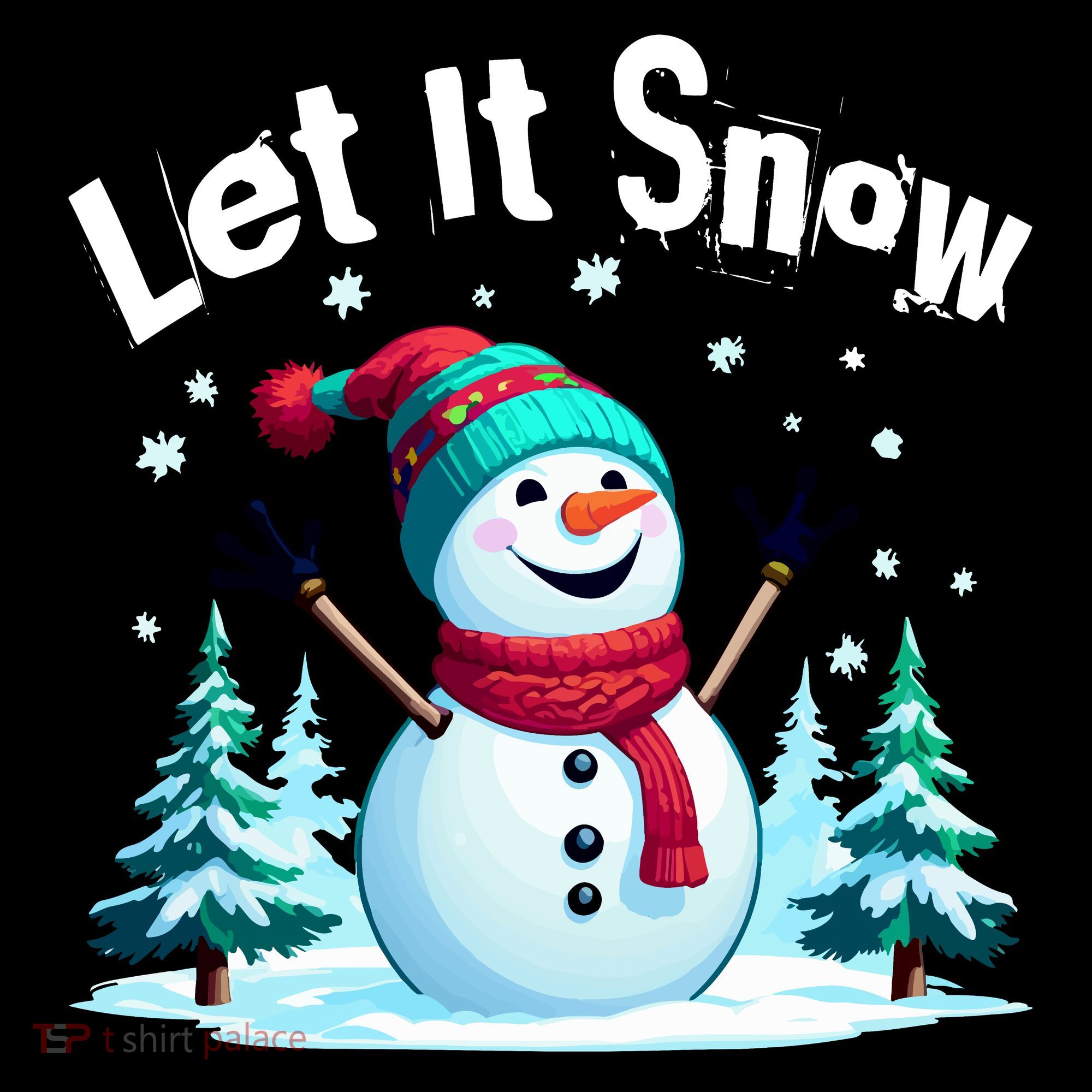 Let It Snow Snowman Bucket Hat