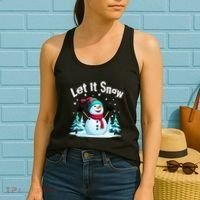 Let It Snow Snowman Women's Tank Top thumb 2