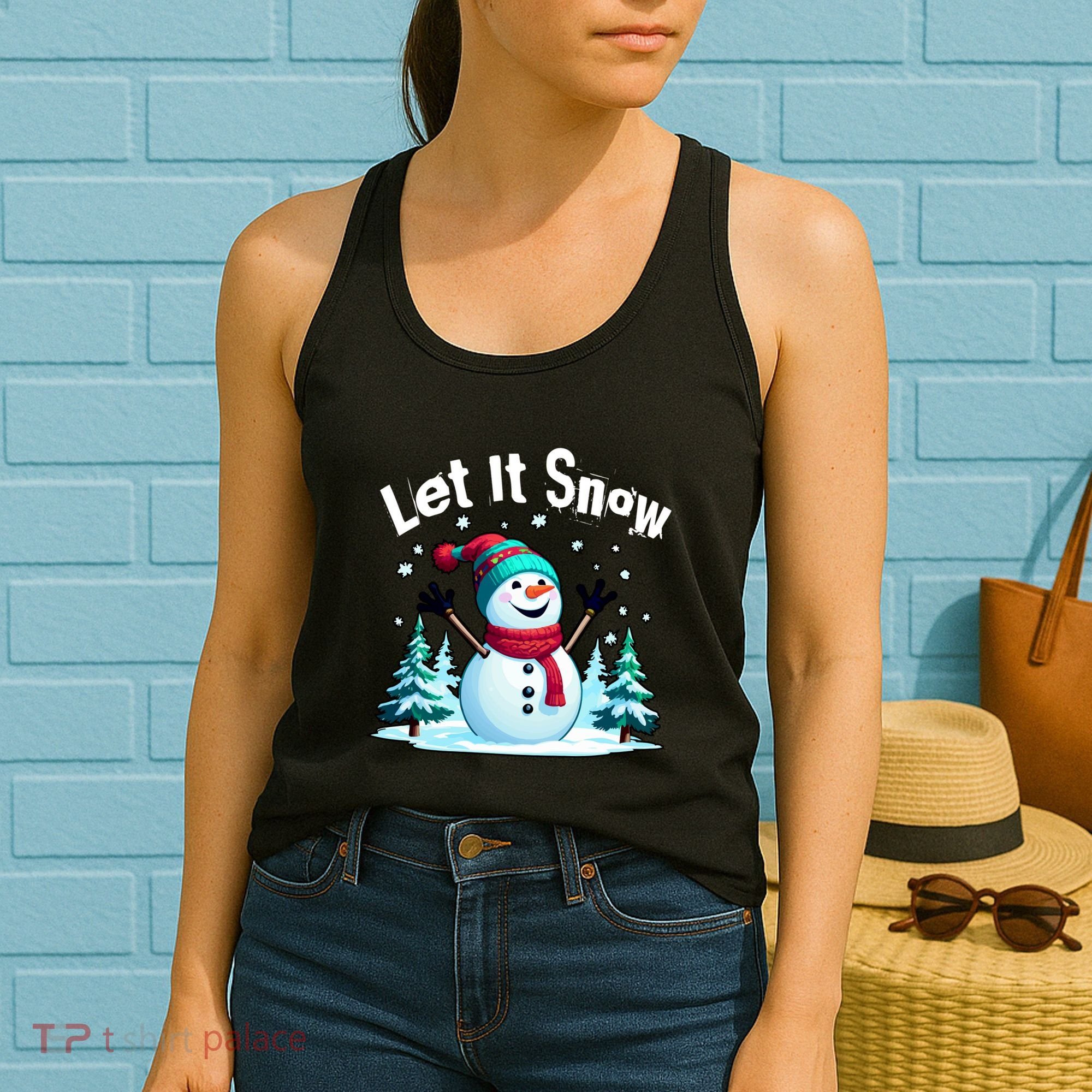 Let It Snow Snowman Women's Tank Top
