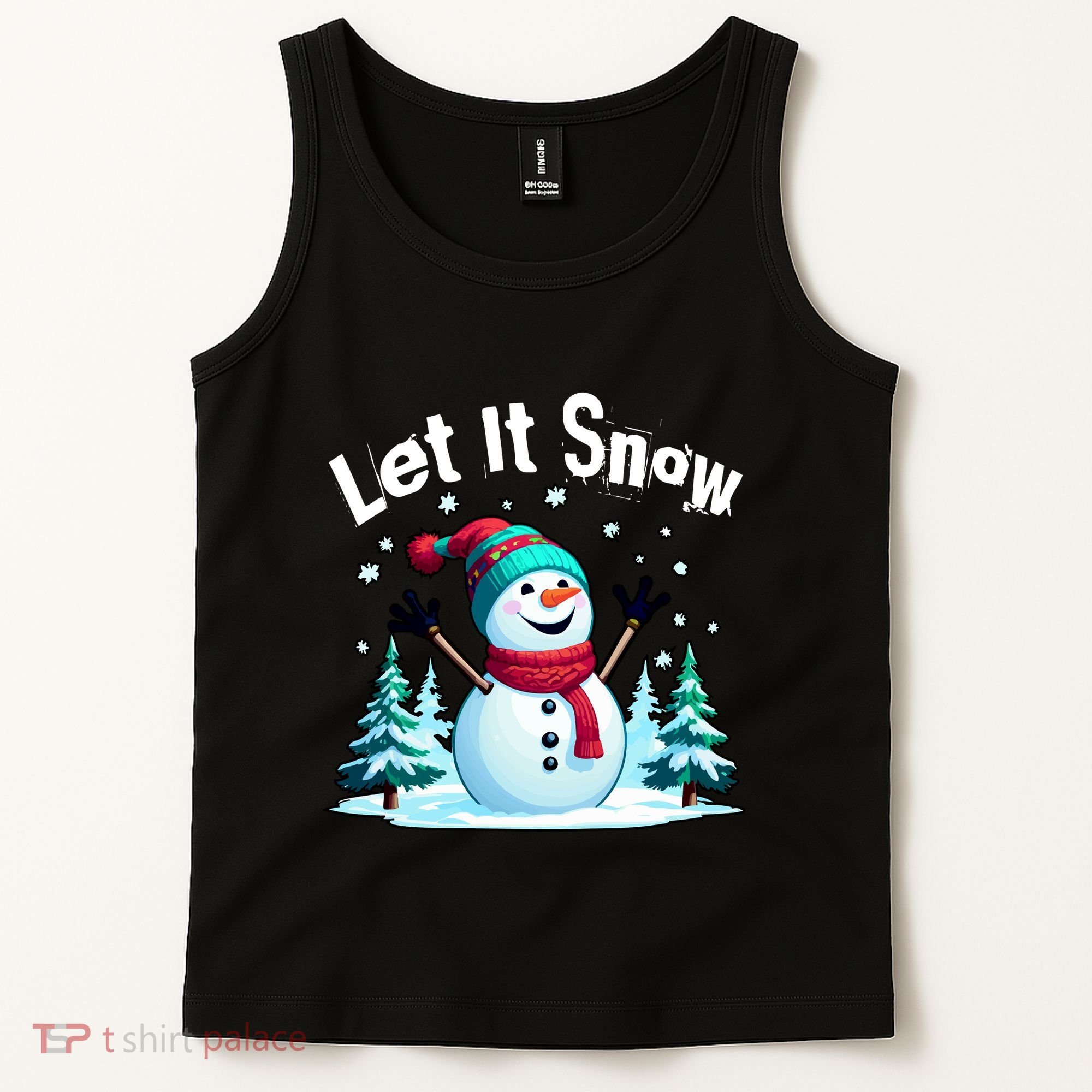 Let It Snow Snowman Tank Top