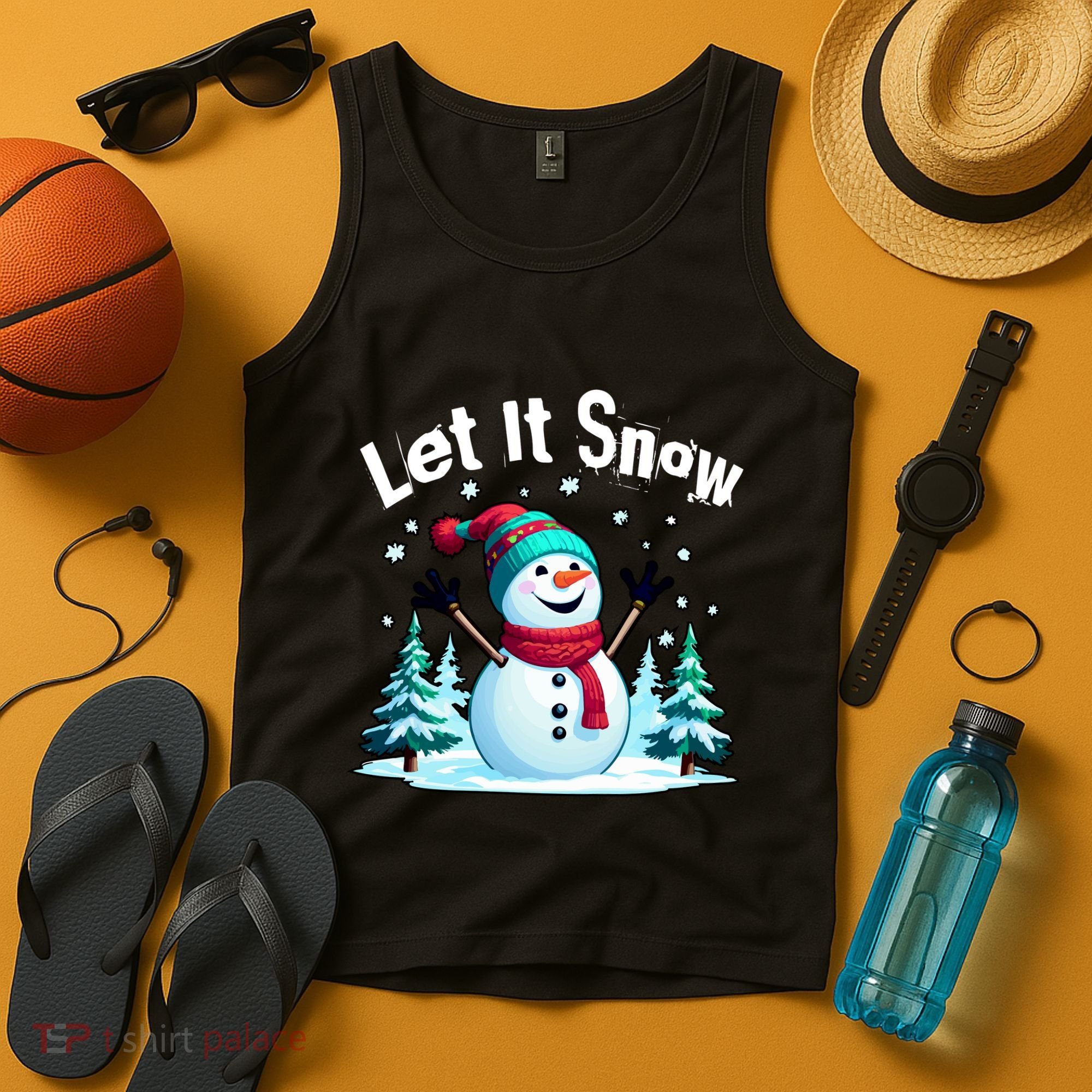 Let It Snow Snowman Tank Top