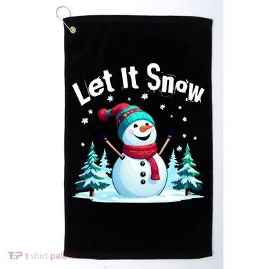 Let It Snow Snowman Golf Towel
