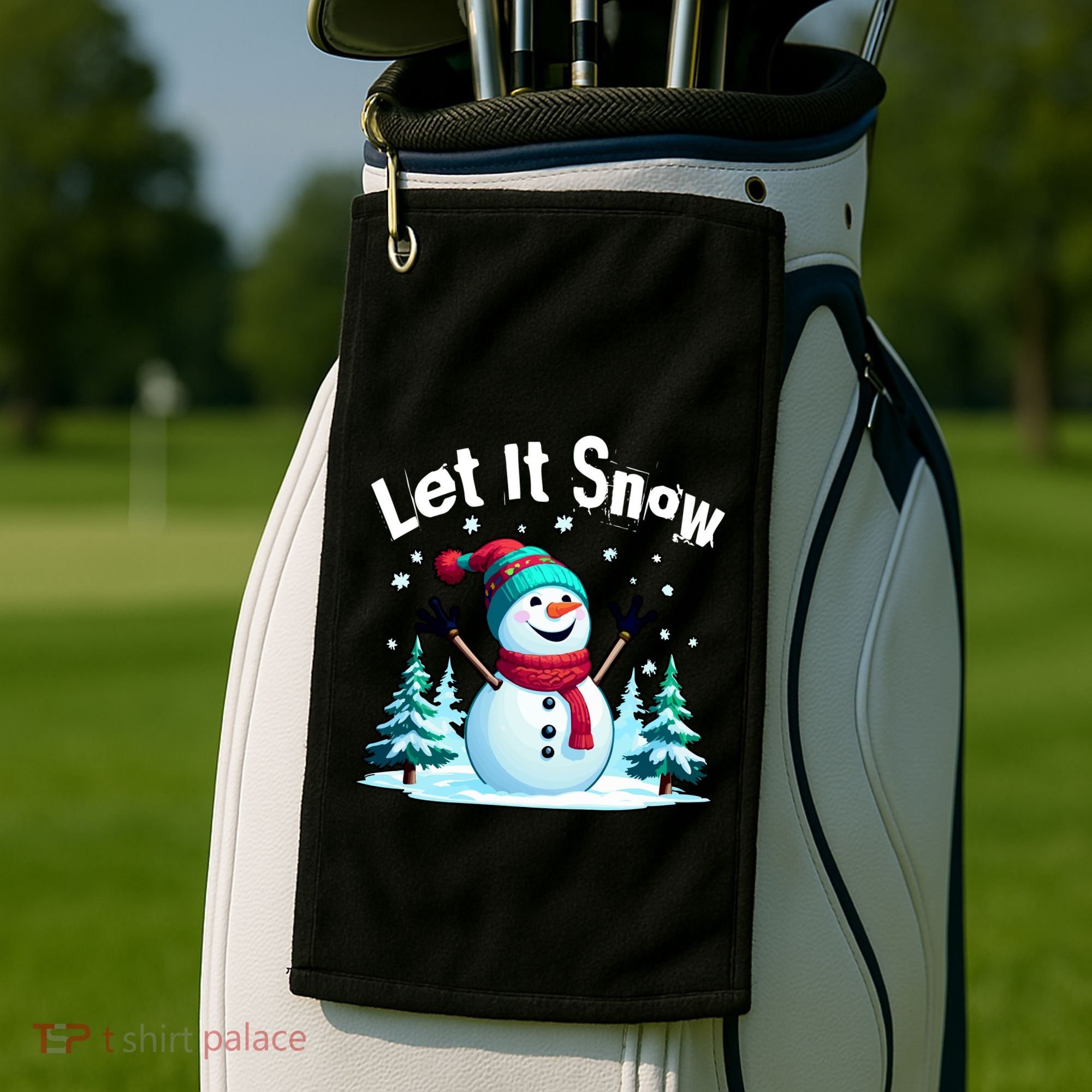 Let It Snow Snowman Golf Towel