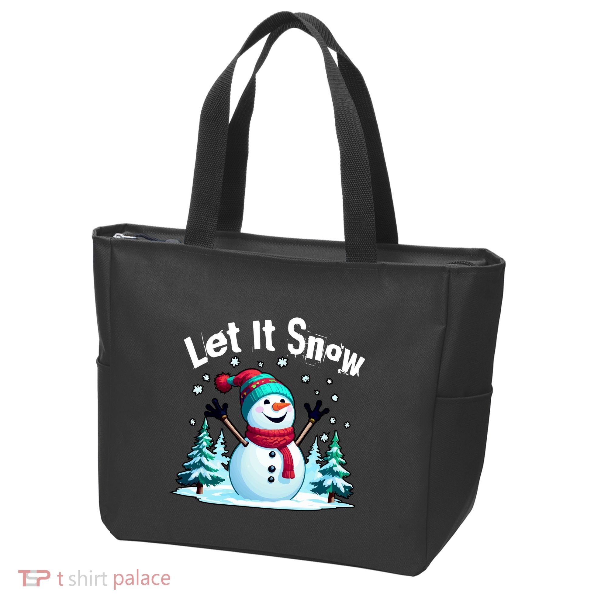 Let It Snow Snowman Tote Bag