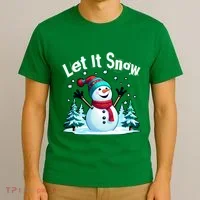 Let It Snow Snowman T-Shirt thumb 3