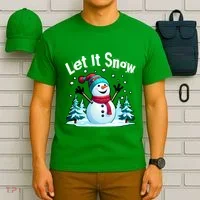 Let It Snow Snowman T-Shirt thumb 6