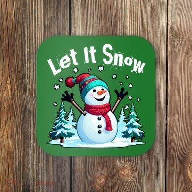 Let It Snow Snowman Coaster