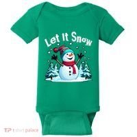 Let It Snow Snowman Baby Bodysuit thumb 0
