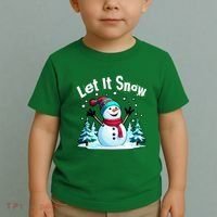 Let It Snow Snowman Toddler T-Shirt thumb 2