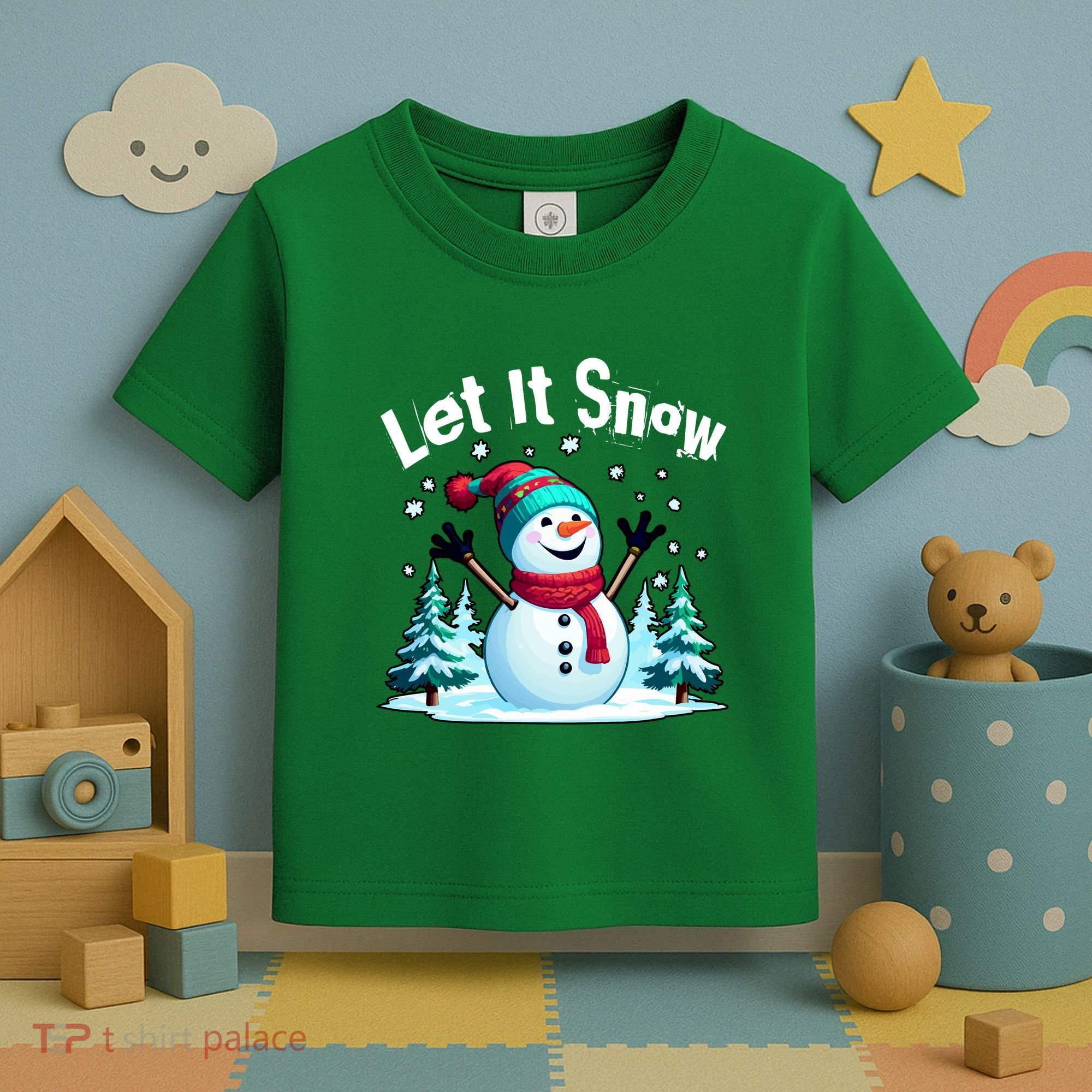 Let It Snow Snowman Toddler T-Shirt