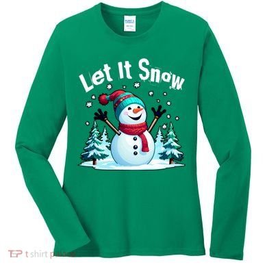 Let It Snow Snowman Women's Long Sleeve Shirt