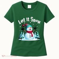 Let It Snow Snowman Women's T-Shirt thumb 0