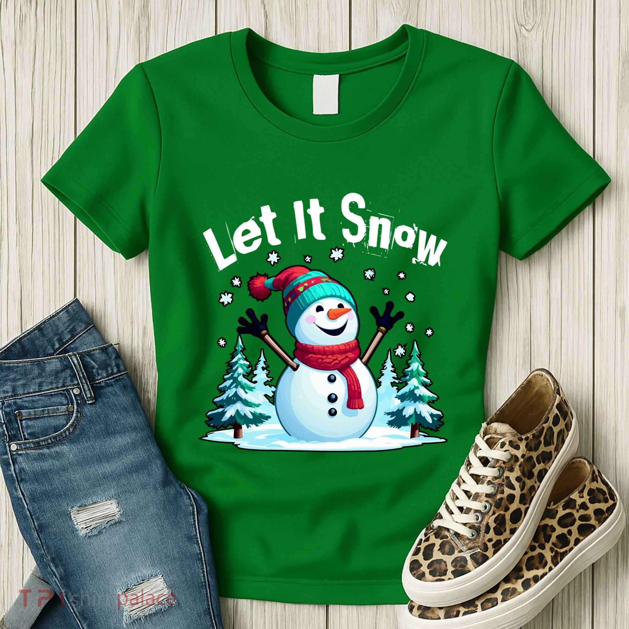 Let It Snow Snowman Women's T-Shirt