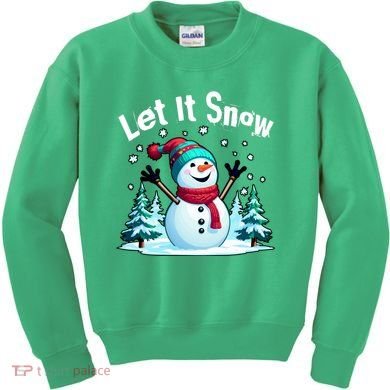 Let It Snow Snowman Kids Sweatshirt