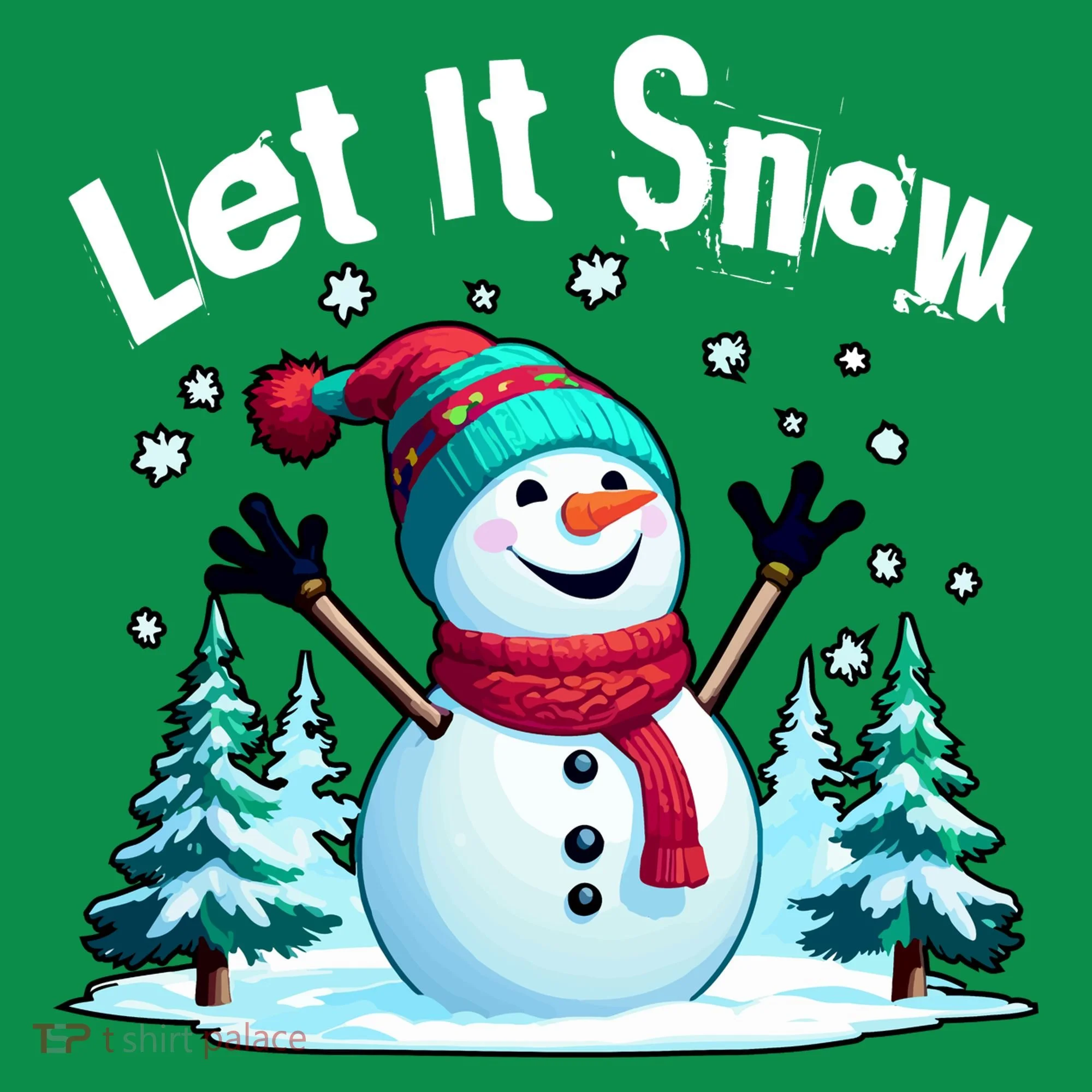 Let It Snow Snowman Kids Sweatshirt