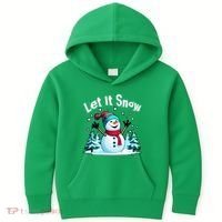 Let It Snow Snowman Kids Hoodie thumb 0