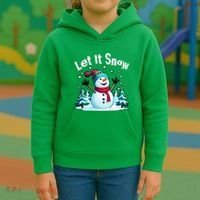 Let It Snow Snowman Kids Hoodie thumb 3