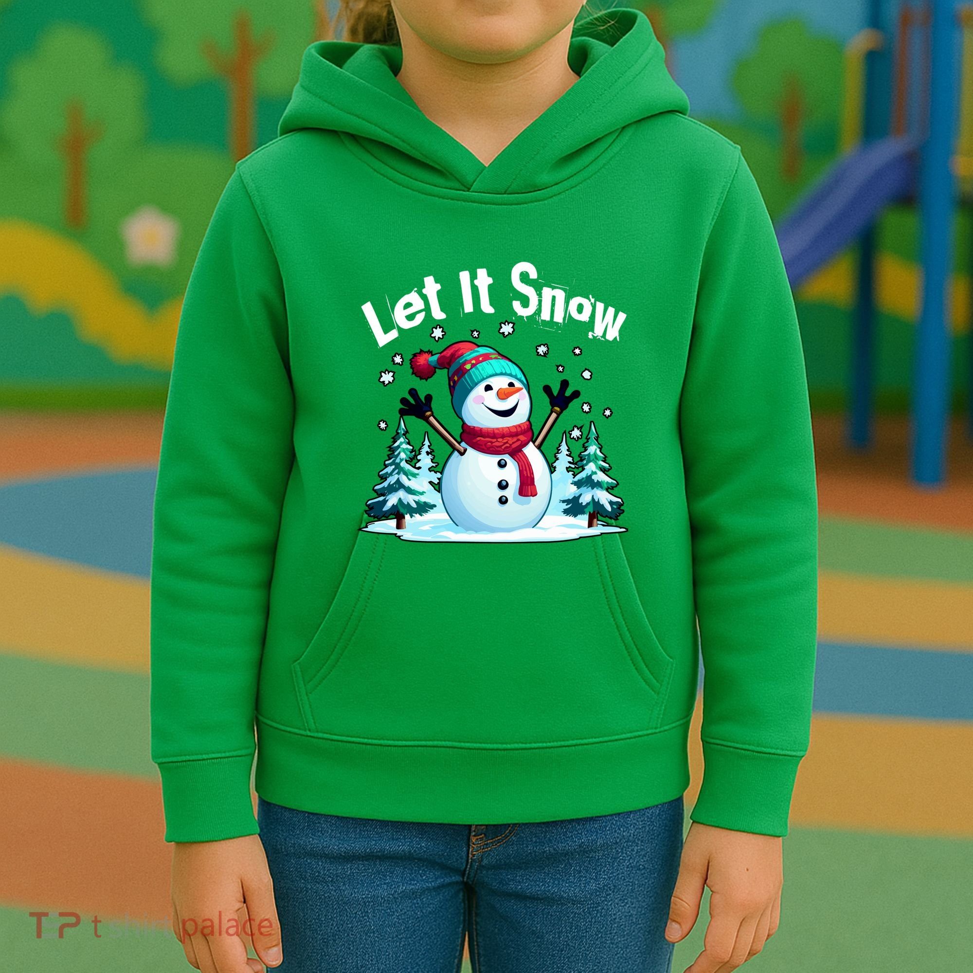 Let It Snow Snowman Kids Hoodie