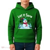 Let It Snow Snowman Kids Hoodie thumb 4