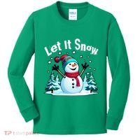 Let It Snow Snowman Kids Long Sleeve Shirt thumb 0