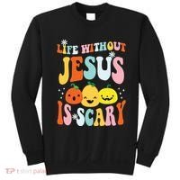 Life Is Scary Without Jesus Christian Faith Halloween Sweatshirt thumb 0