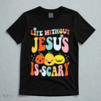 Life Is Scary Without Jesus Christian Faith Halloween T-Shirt thumb 5