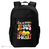 Life Is Scary Without Jesus Christian Faith Halloween Backpack thumb 0