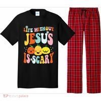 Life Is Scary Without Jesus Christian Faith Halloween Pajama Set thumb 0