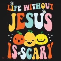 Life Is Scary Without Jesus Christian Faith Halloween Women's Hoodie thumb 2