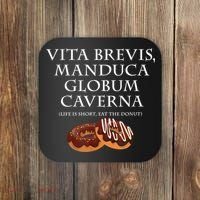 Life Is Short, Eat The Donut Latin Language Coaster thumb 0