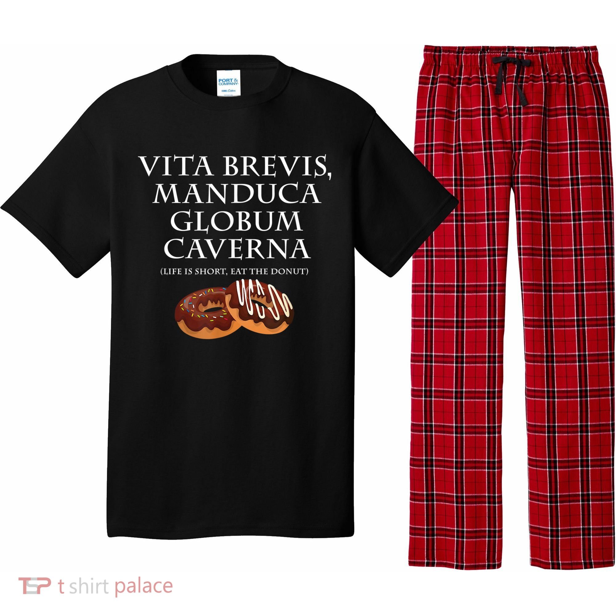Life Is Short, Eat The Donut Latin Language Pajama Set