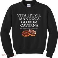 Life Is Short, Eat The Donut Latin Language Kids Sweatshirt thumb 0