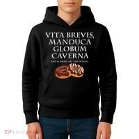 Life Is Short, Eat The Donut Latin Language Kids Hoodie thumb 4