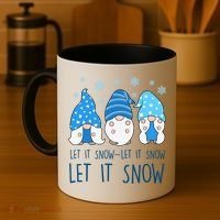 Let It Snow Gnomes Winter Holiday Cute Coffee Mug thumb 4